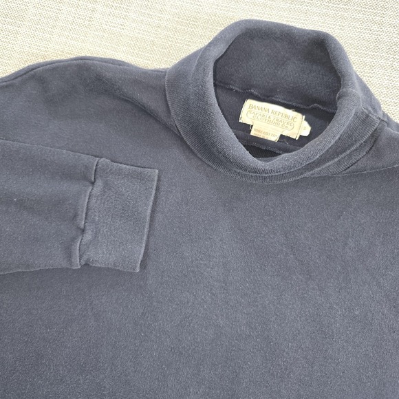 Banana Republic Safari & Travel Co Men Small Turtleneck Made in USA Cotton VTG